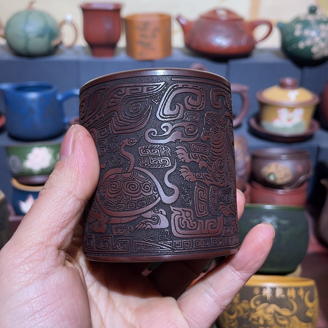原矿紫砂手工主人杯
