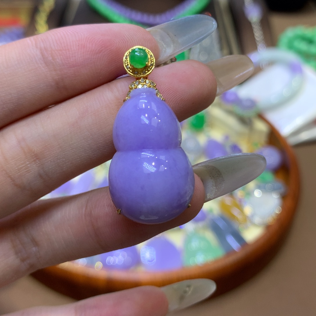 【闪购商品】翡翠18K金镶嵌颈饰翡翠