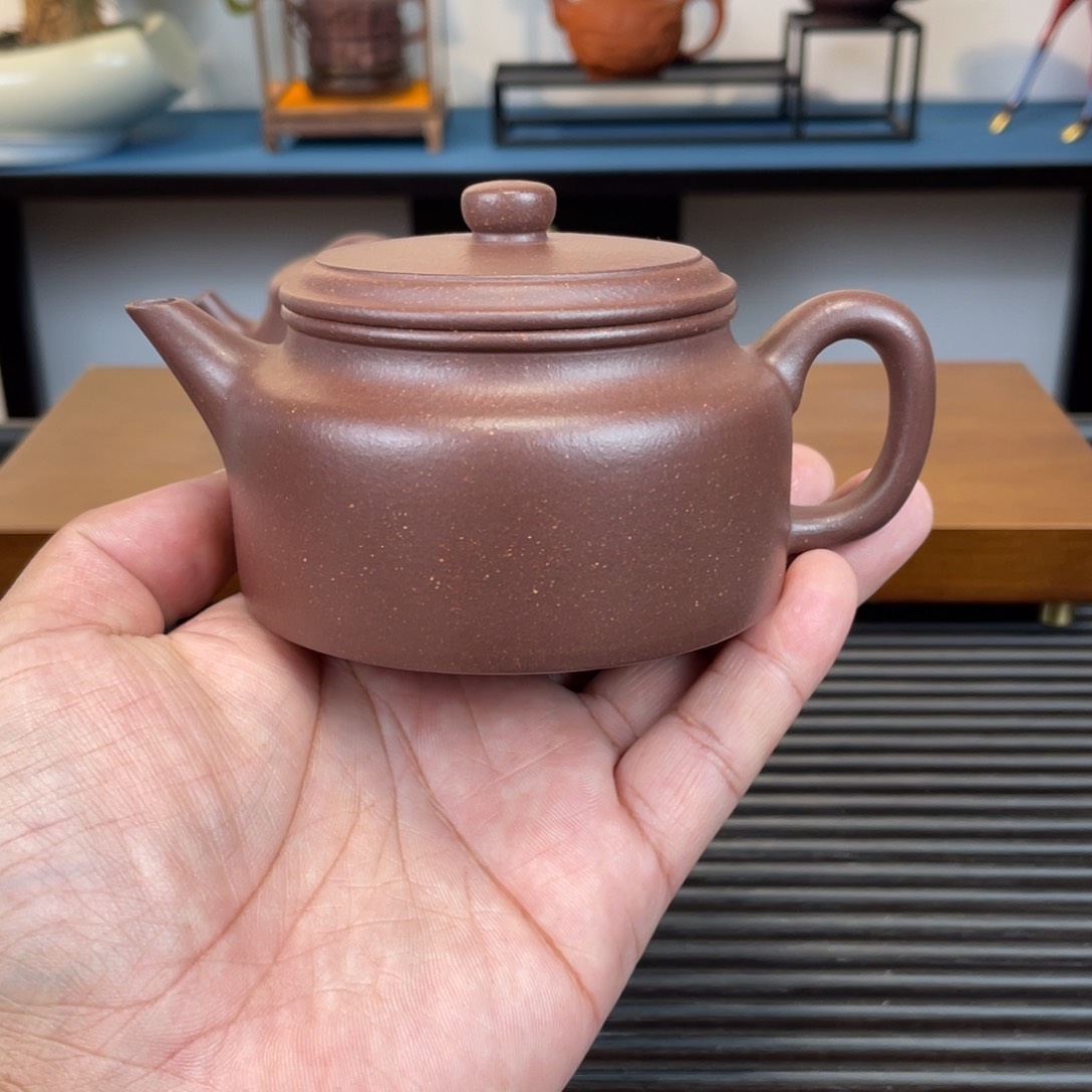 紫砂茶壶底槽青德钟200cc