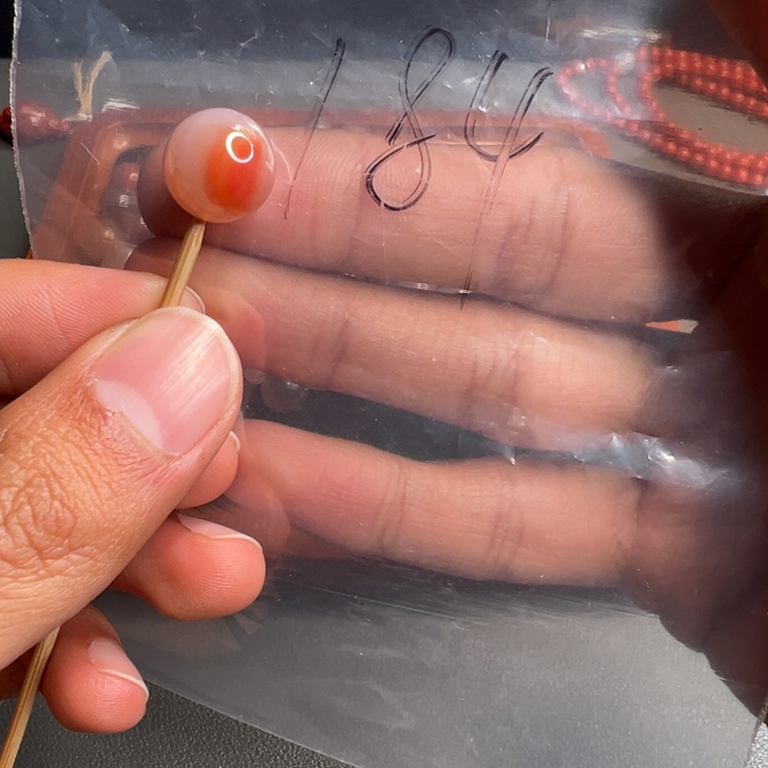 南红玛瑙未镶嵌184号南红单珠12+