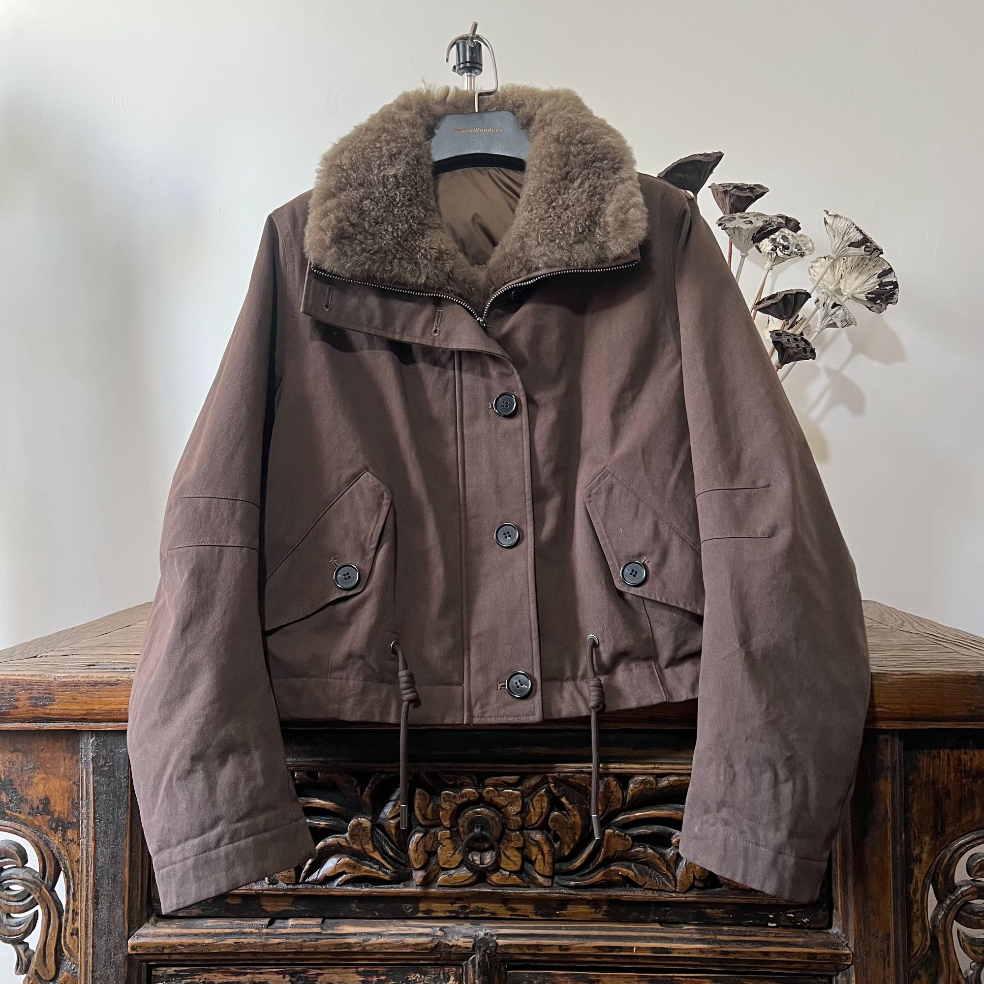 【巧克力豆】老钱风短款派克服鹅绒服时尚休闲百搭冬季翻领保暖