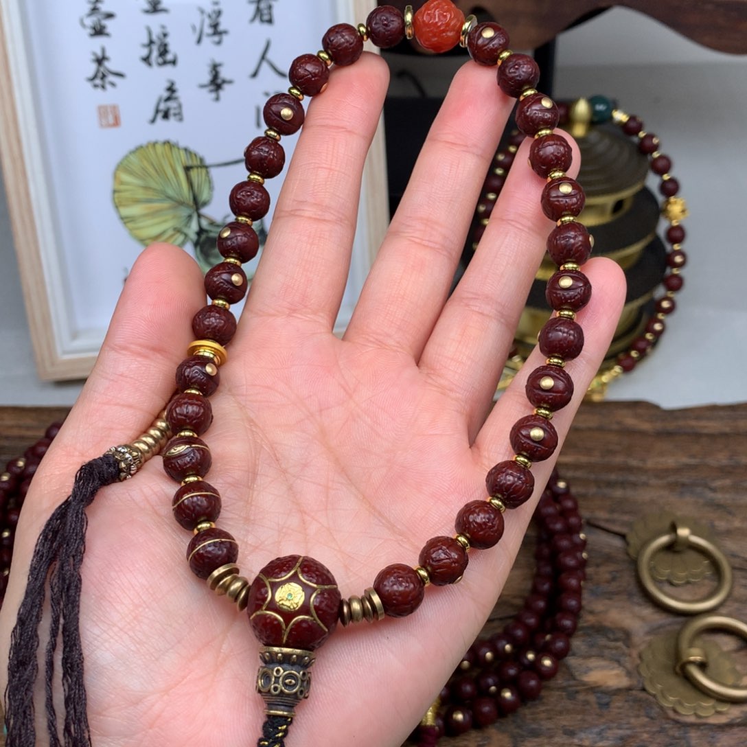 吊坠凤眼菩提8.8 铜 手持