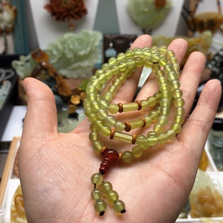 未镶嵌蛇纹石玉108粒