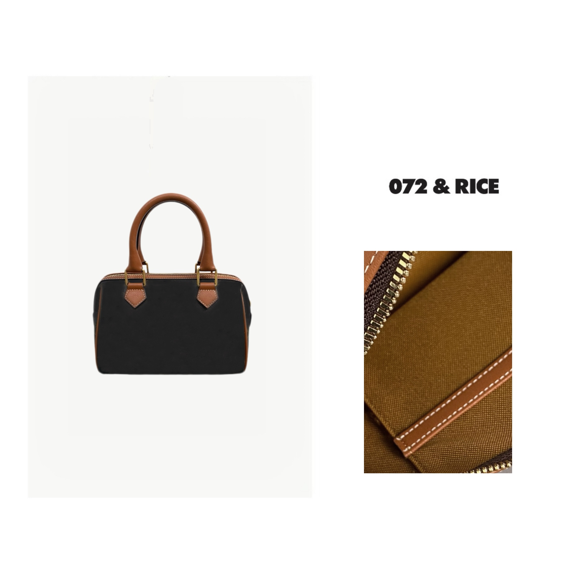 072 & RICE【小号波士顿】时尚百搭真皮腋下包 CC5579