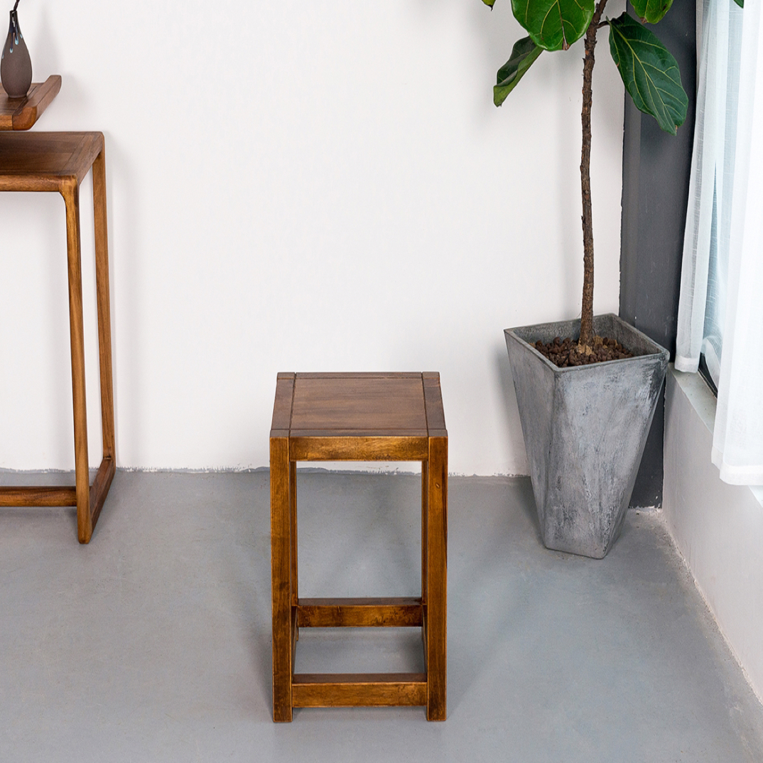 南美胡桃木小方凳35*35*45