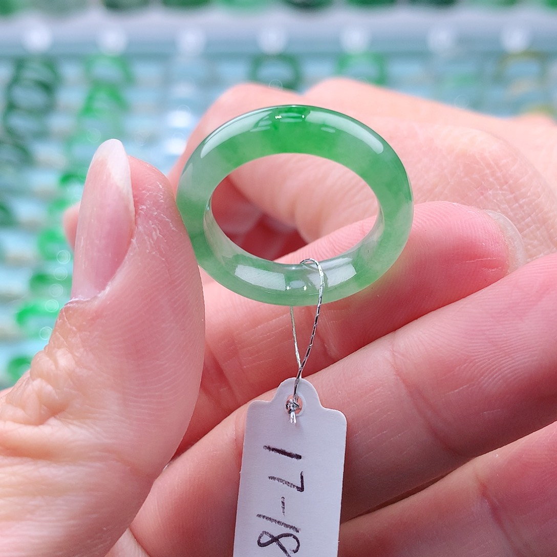 翡翠戒指未镶嵌A货缅甸翡翠