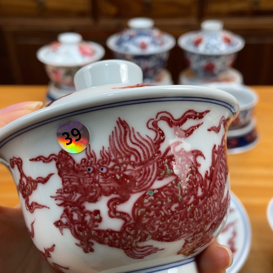 手绘现代茶具非古董