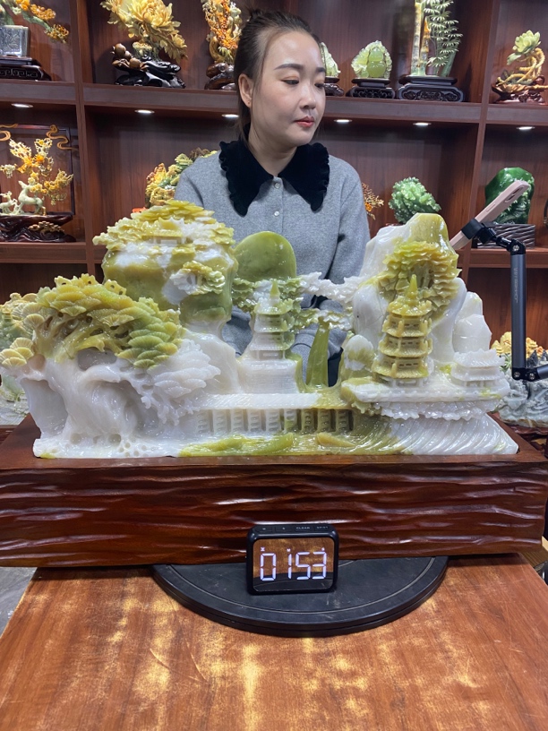 摆件新中式玄关山水摆件办公室摆件