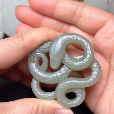 和田玉挂件未镶嵌语***8