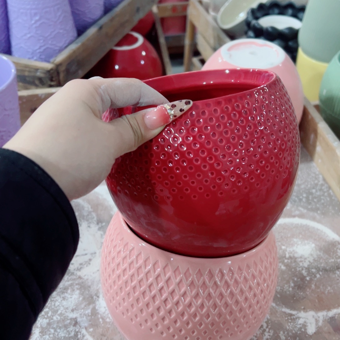 有孔，陶瓷花盆满10米包邮发货