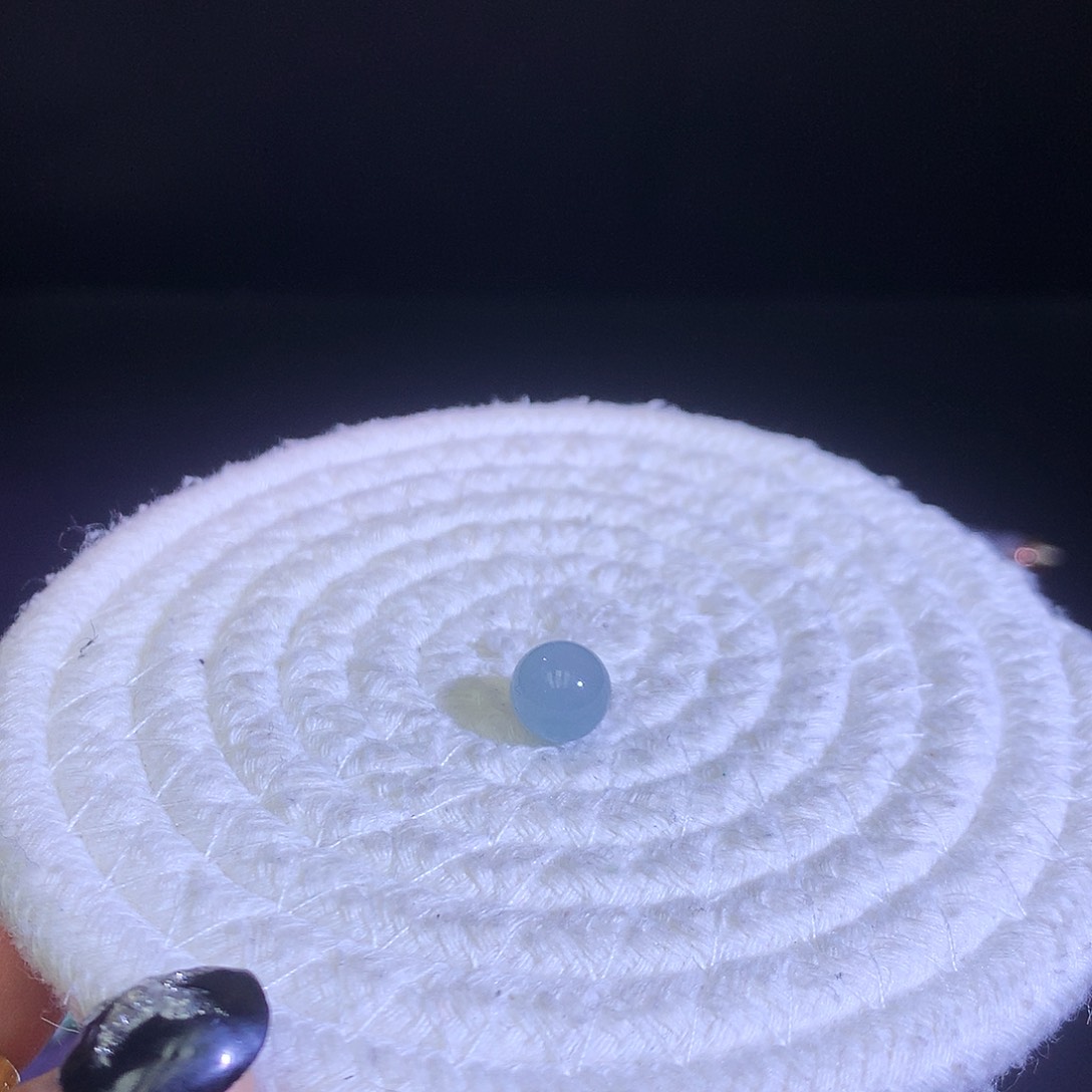 散珠翡翠天然缅甸翡翠单珠卡9.4天空蓝