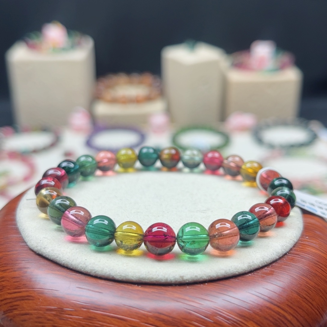 碧玺手链未镶嵌色标糖果