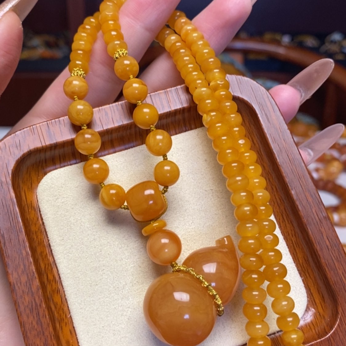 【闪购商品】蜜蜡颈饰未镶嵌项链