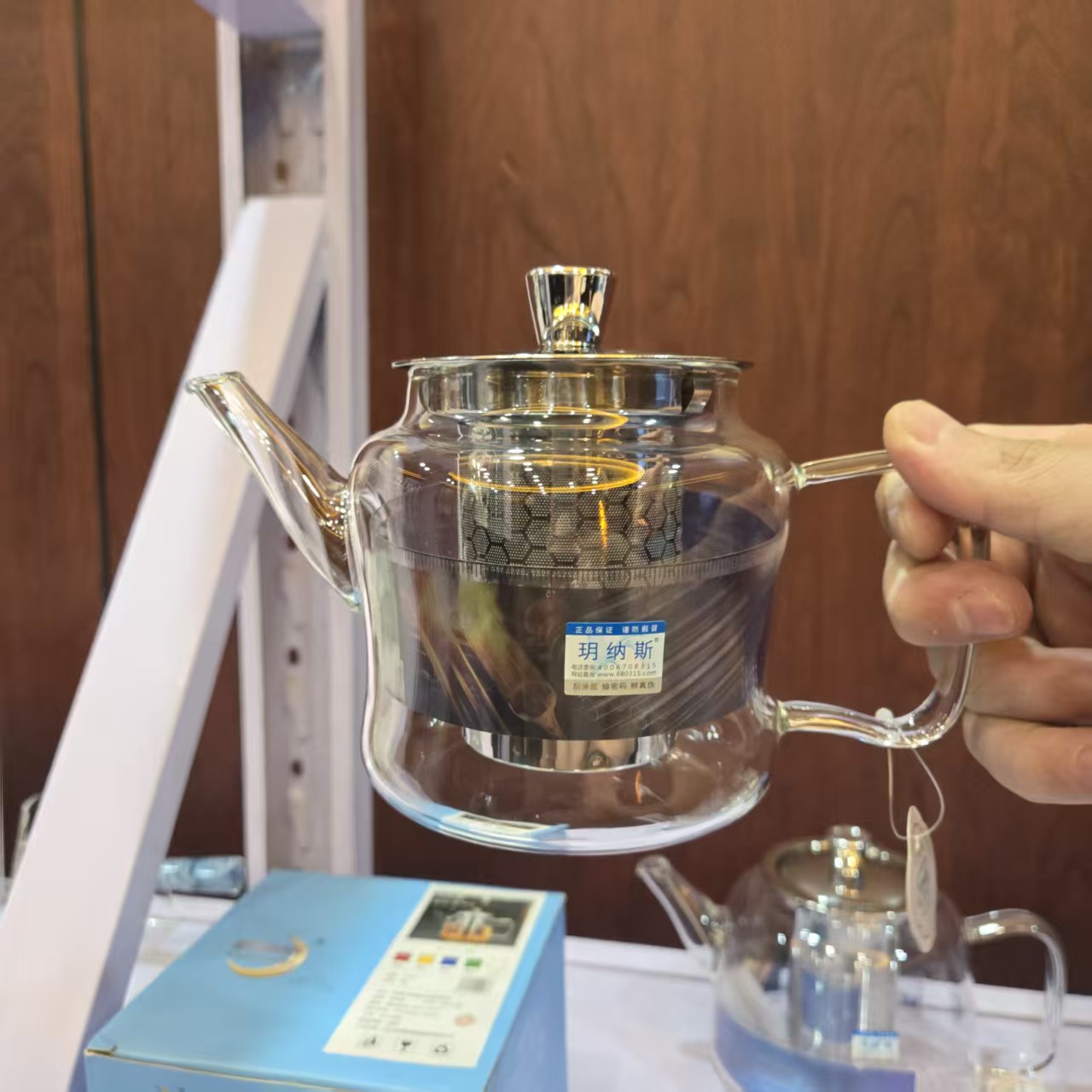 高硼硅耐热玻璃加厚泡茶壶手工不锈钢内胆过滤煮茶壶