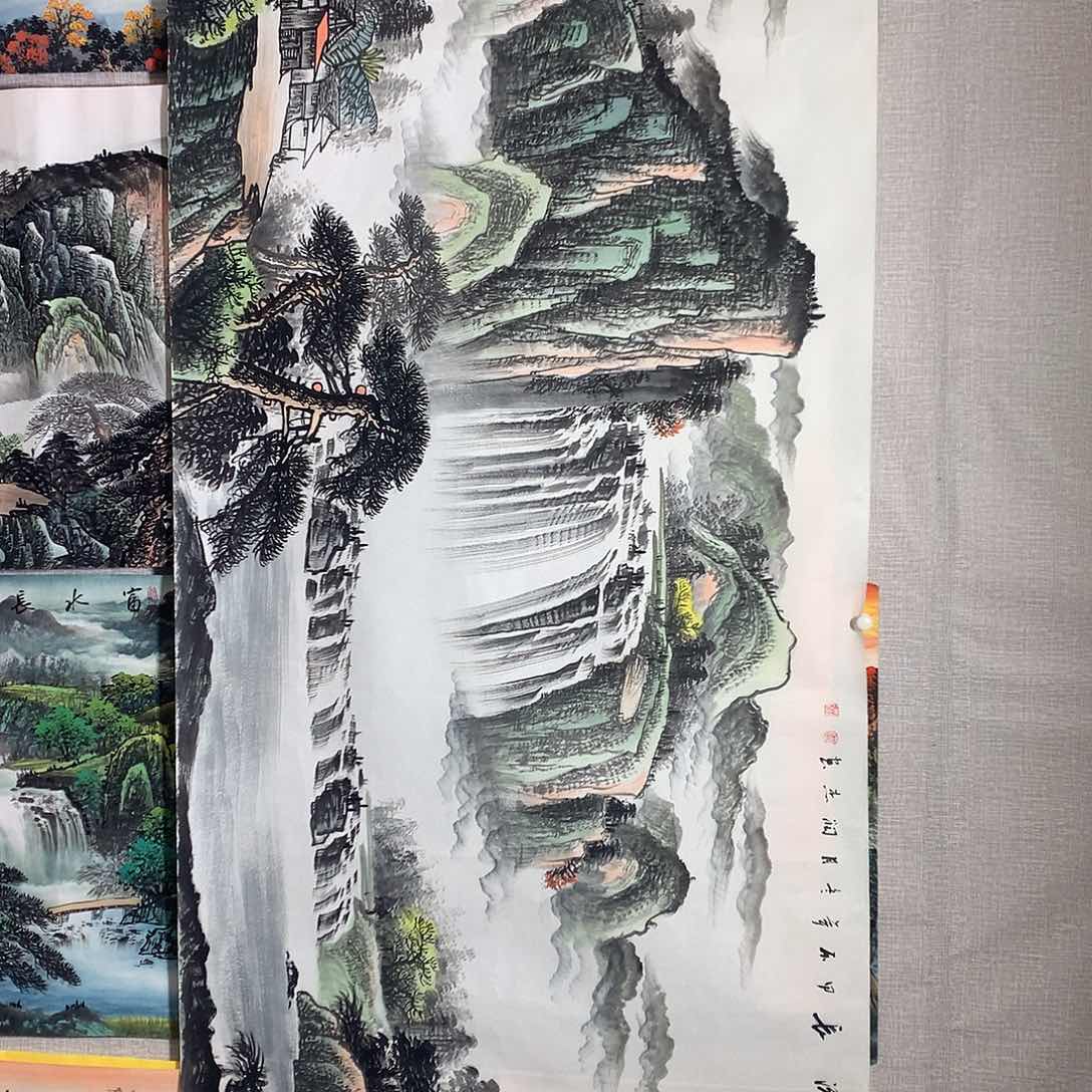 国画左*宇八尺手绘山水画