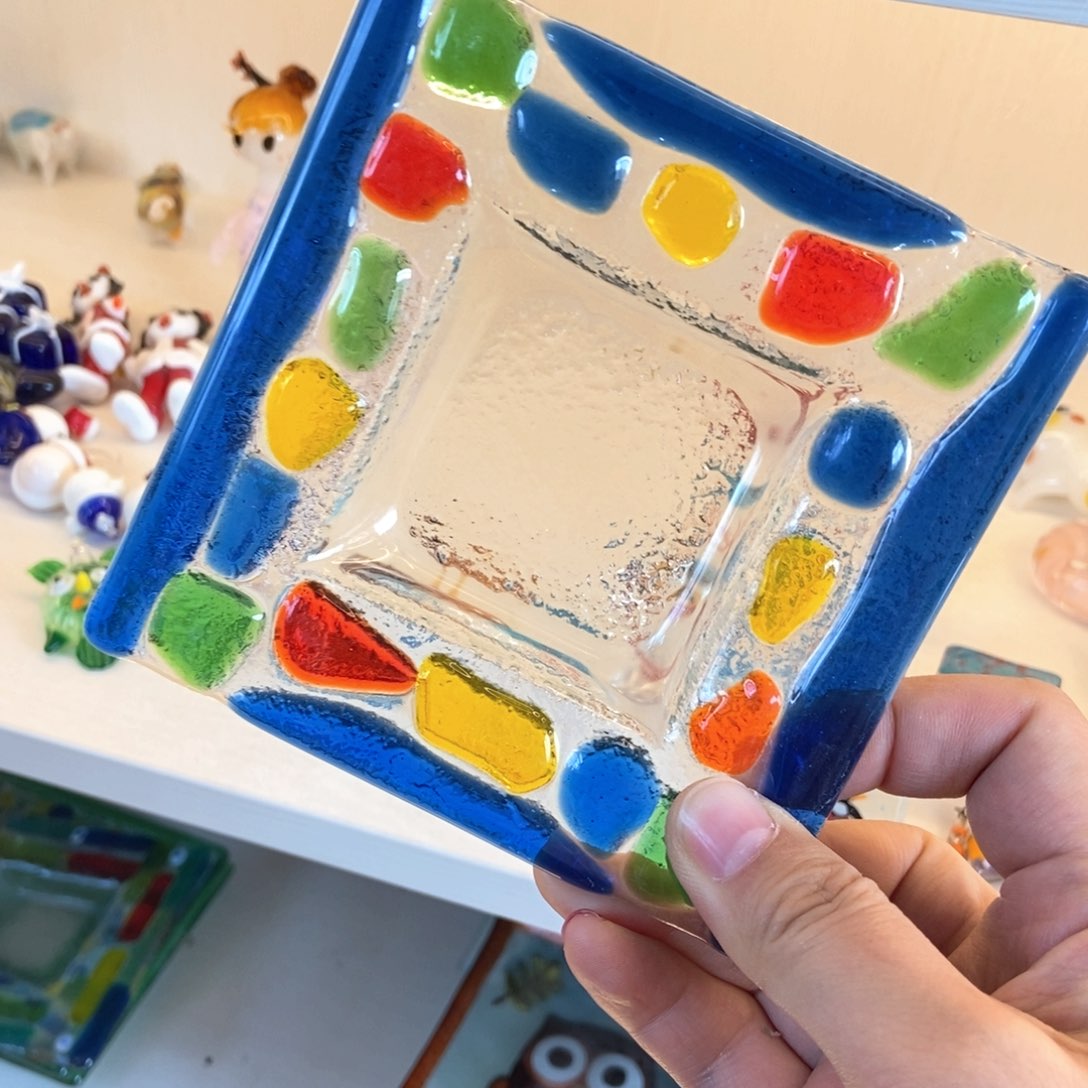 琉璃手工艺品盘子