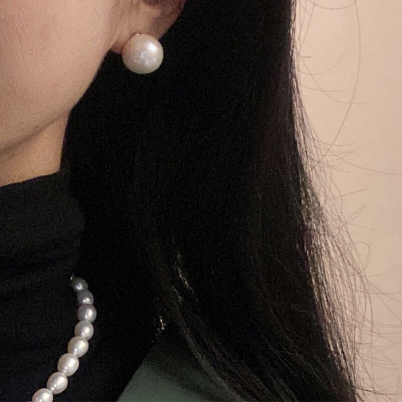 气质珍珠耳钉网红百搭简约优雅
