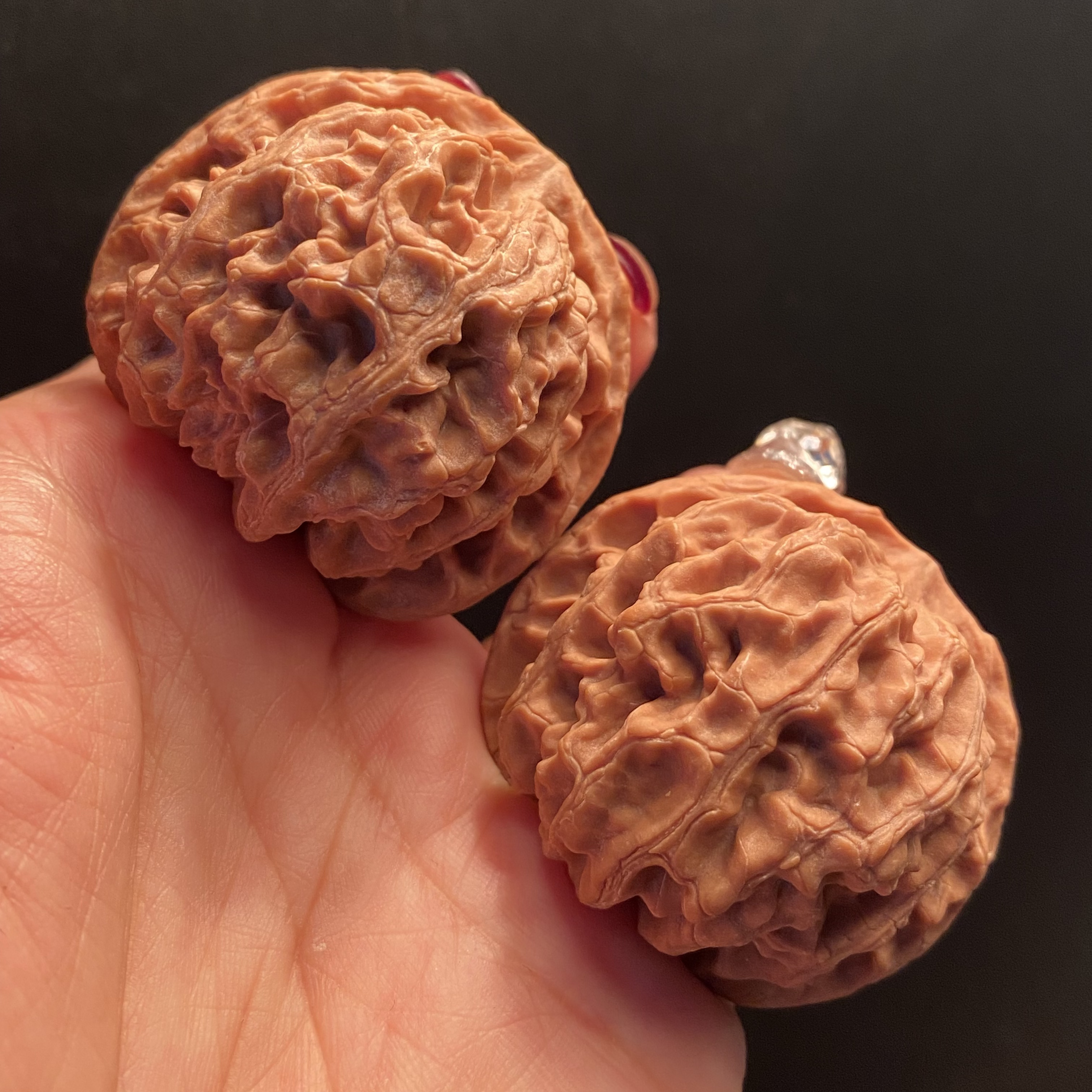 文玩核桃把件4411全品无修苹果园边44肚43高38狮子头精品对