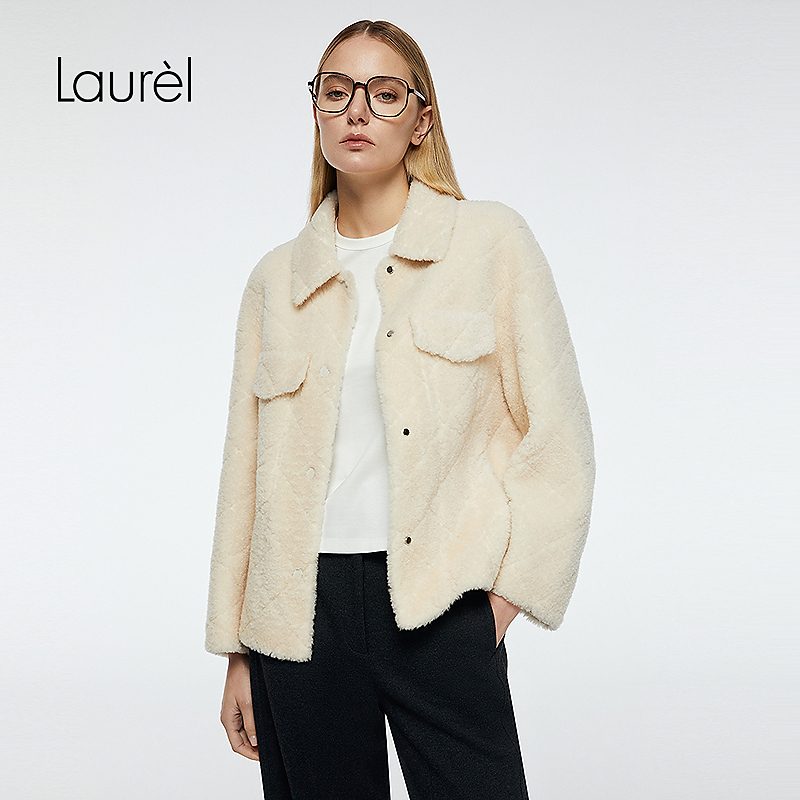 Laurel劳芮25秋新款衬衫式短夹克LWD363R00300