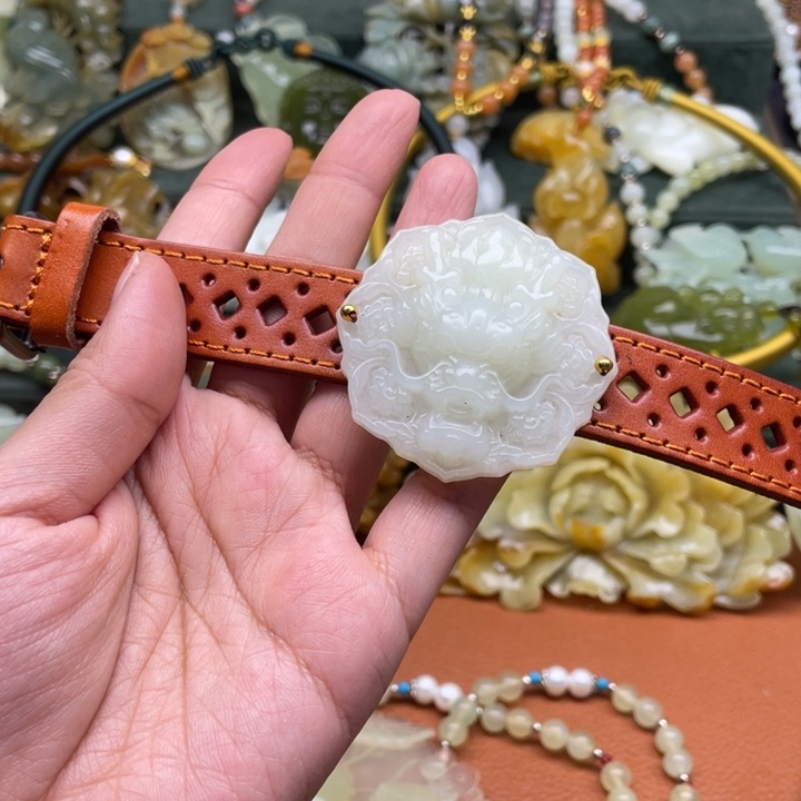 蛇纹石玉手牌合金