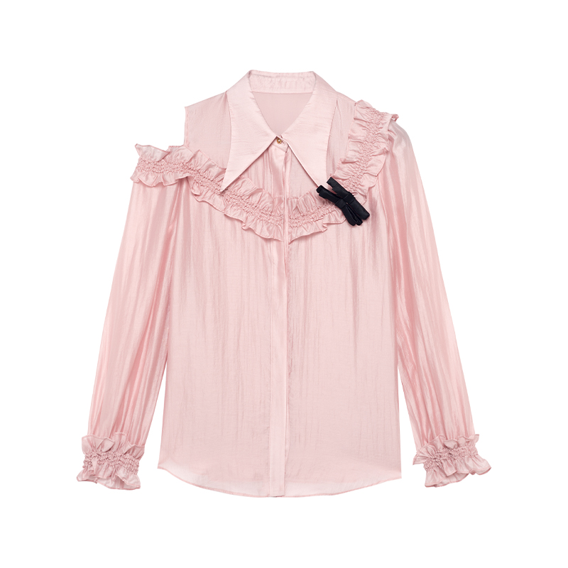 【媛媛专属】商场同款肩部镂空不对称设计衬衫N042A31206