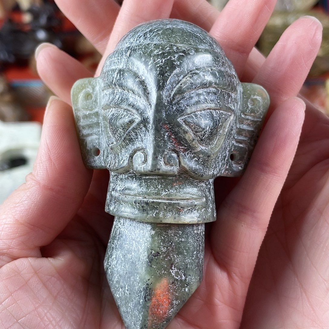 向***。和田玉（糖玉）未镶嵌挂件