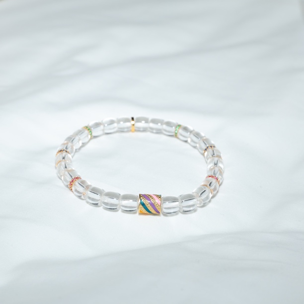 壹加师姐｜手工设计款白水晶手串多样性发一0820QH