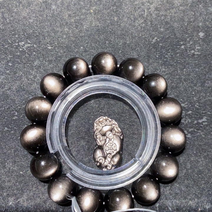 黑曜岩手串未镶嵌他*舅