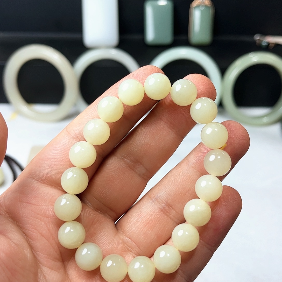 和田玉未镶嵌手链20