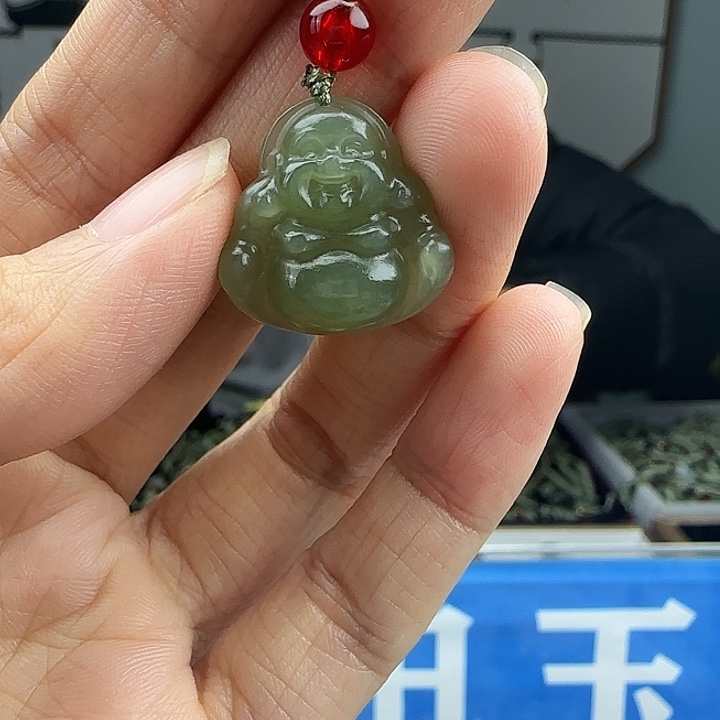 和田玉未镶嵌颈饰19mm