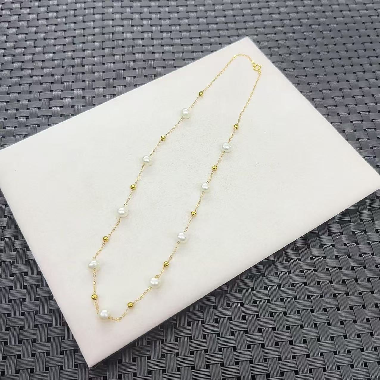 s925银满天星珍珠DIY项链 一条（多样性发一件）  PP44