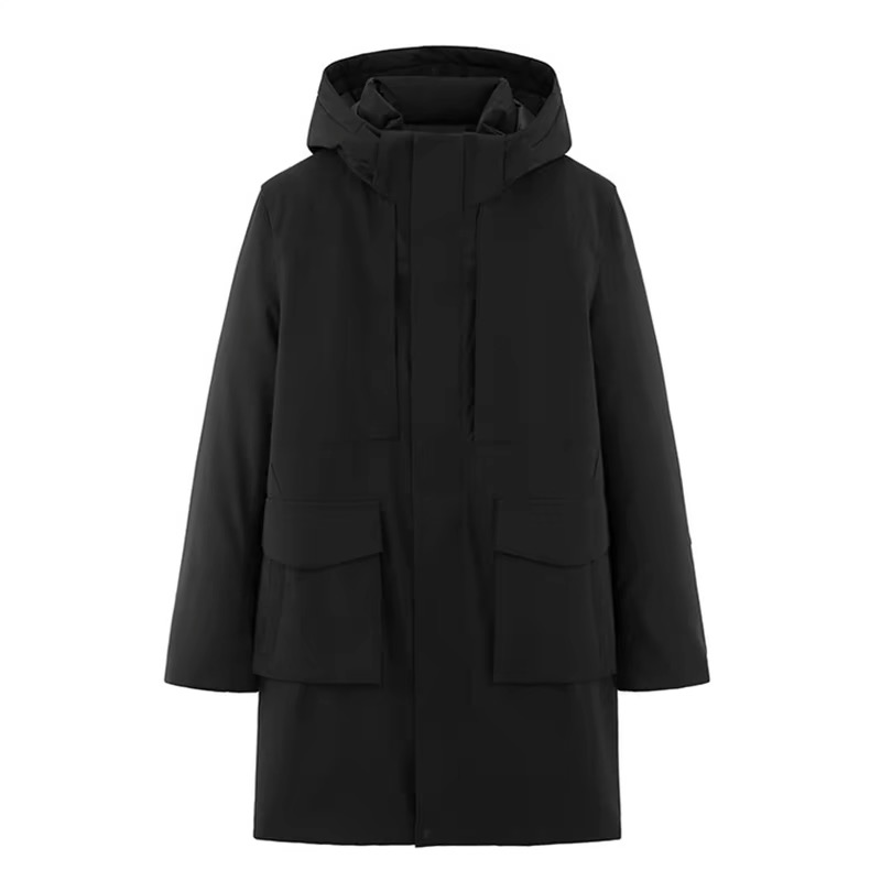 （PB）收口袖连帽加厚休闲黑色防风秋冬商务保暖冬季潮流中长款