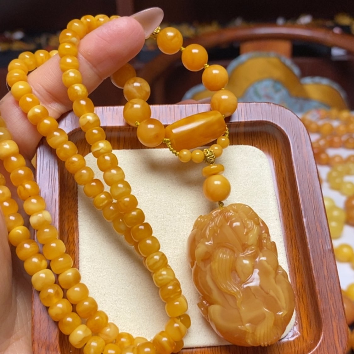 【闪购商品】蜜蜡颈饰未镶嵌项链