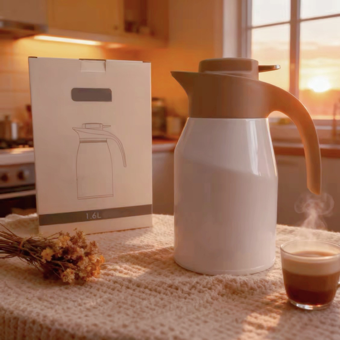 玲姐定制-不锈钢保温壶1.6L大容量学生宿舍家用保温水壶510033