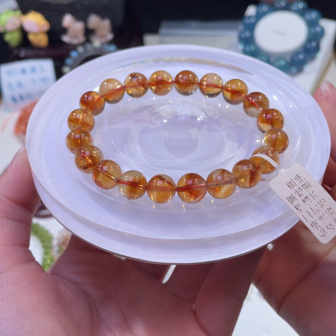 未镶嵌手链水晶暴力黄黄塔晶9+