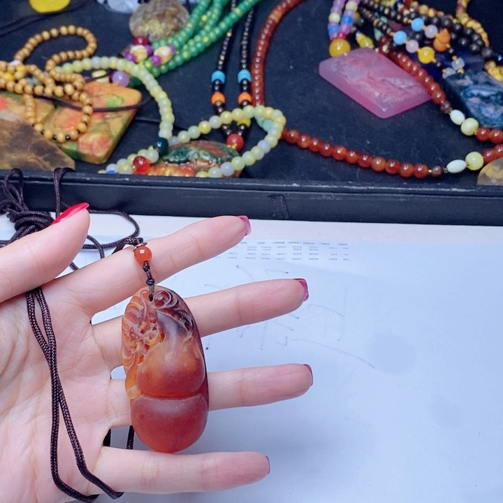 蜜蜡颈饰未镶嵌270套装