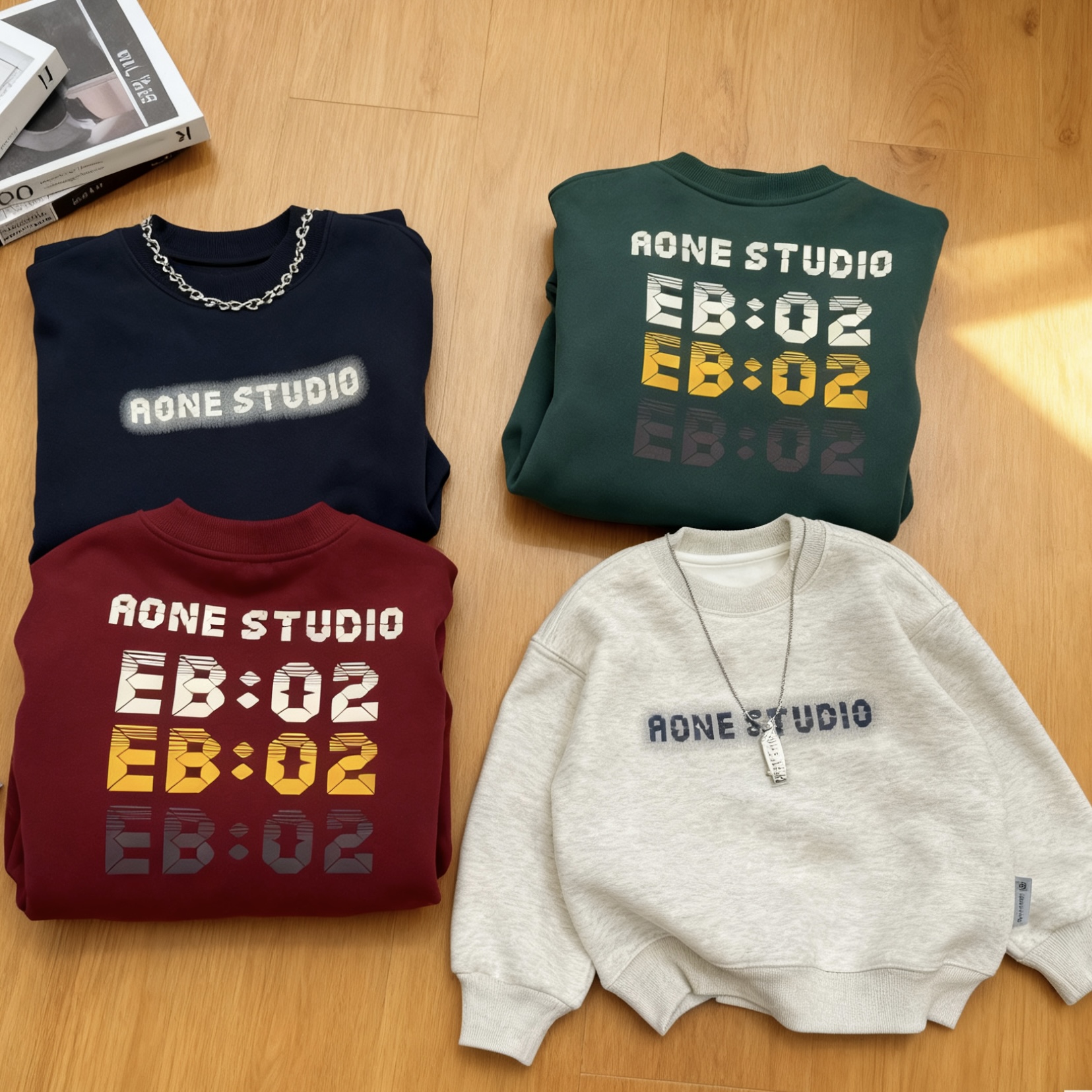 【新疆包邮】韩系博主同款字母刺绣卫衣高级感拉满18AY05