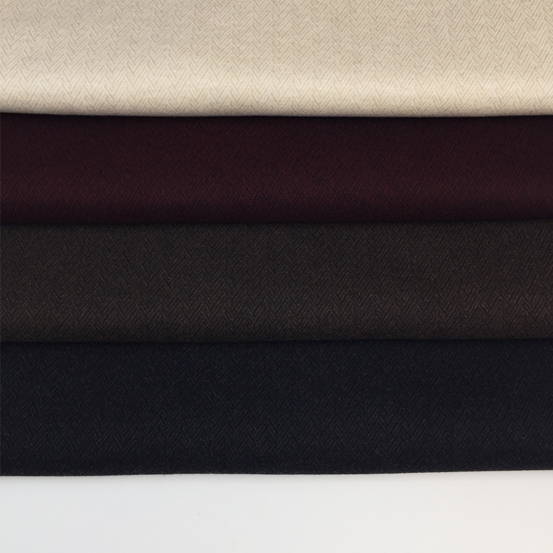 【鱼骨纹】蚕丝醋酸羊绒面料 裤子裙子上衣面料 不支持七天无理由