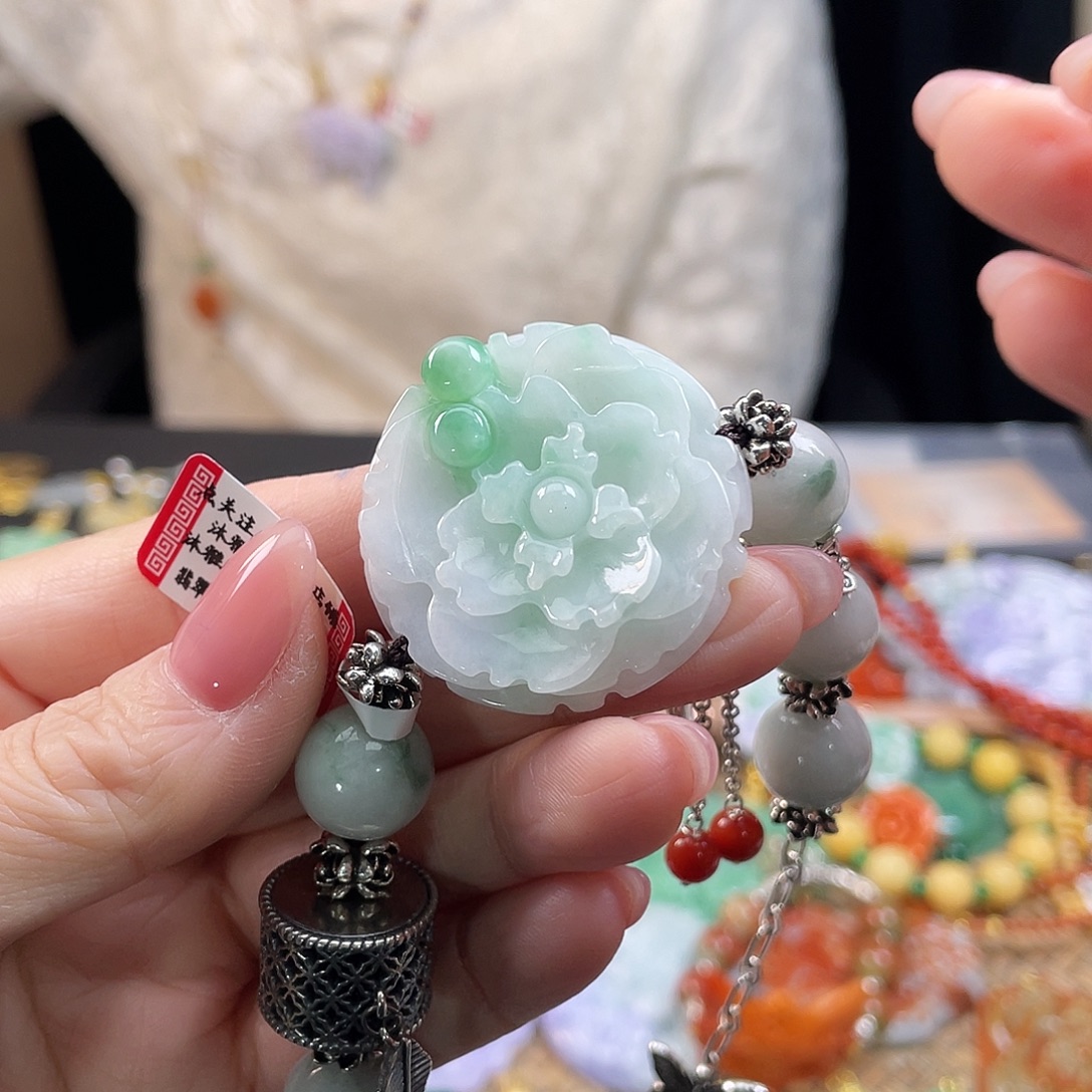 翡翠未镶嵌手链代编织