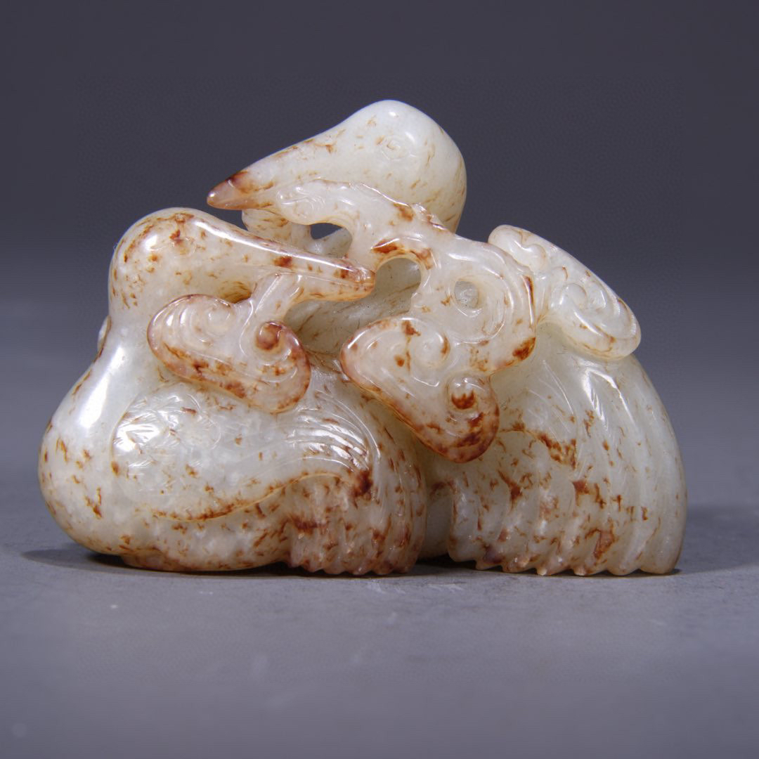 清代 和田玉鹅把件 G高87934