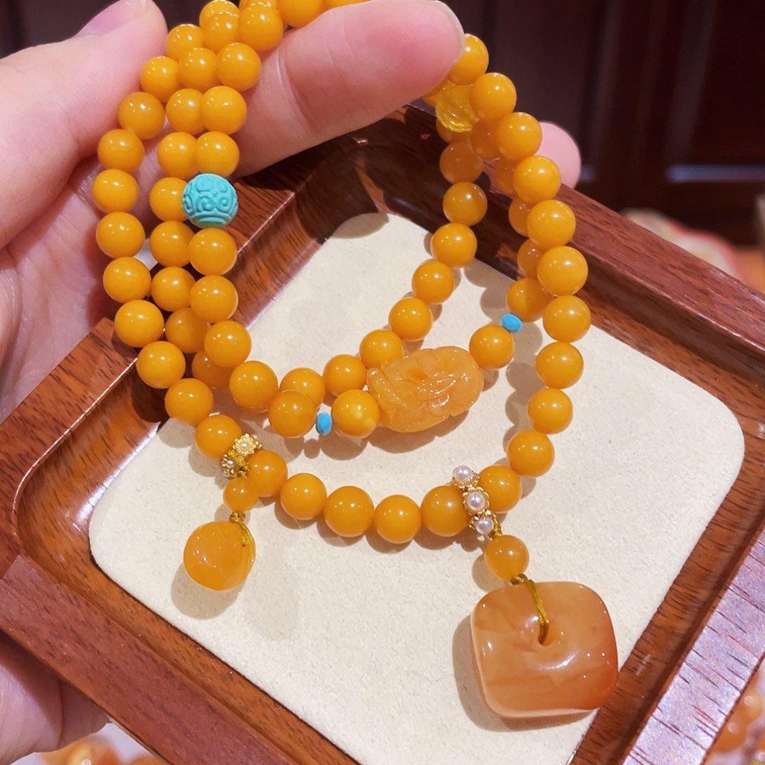 蜜蜡手链未镶嵌手串