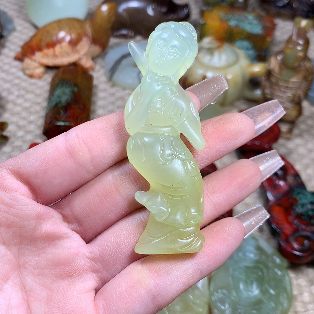 白玉菩提吊坠挂件