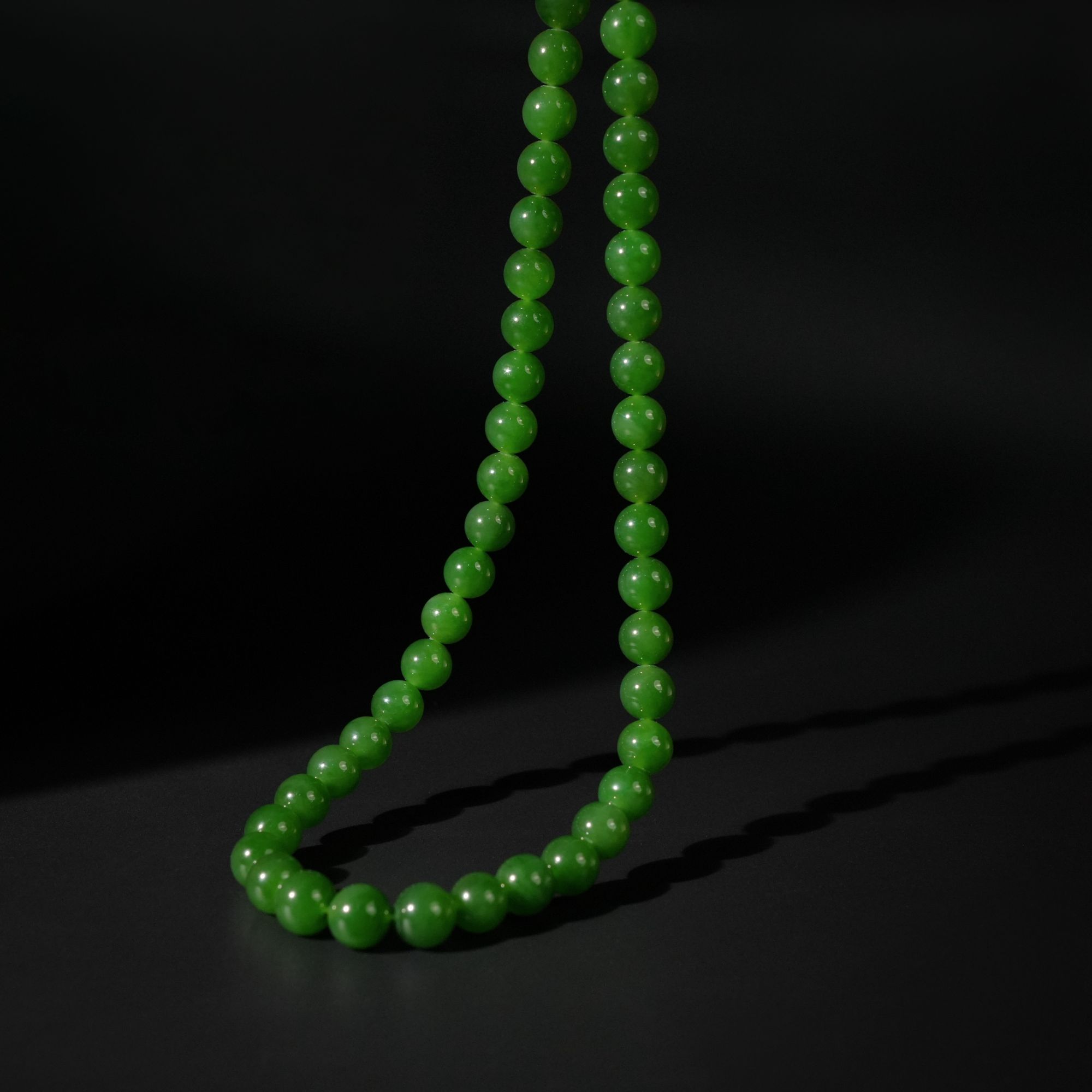 和田玉项链-18K金-卡9 mm-GG1330-BK|BHT7