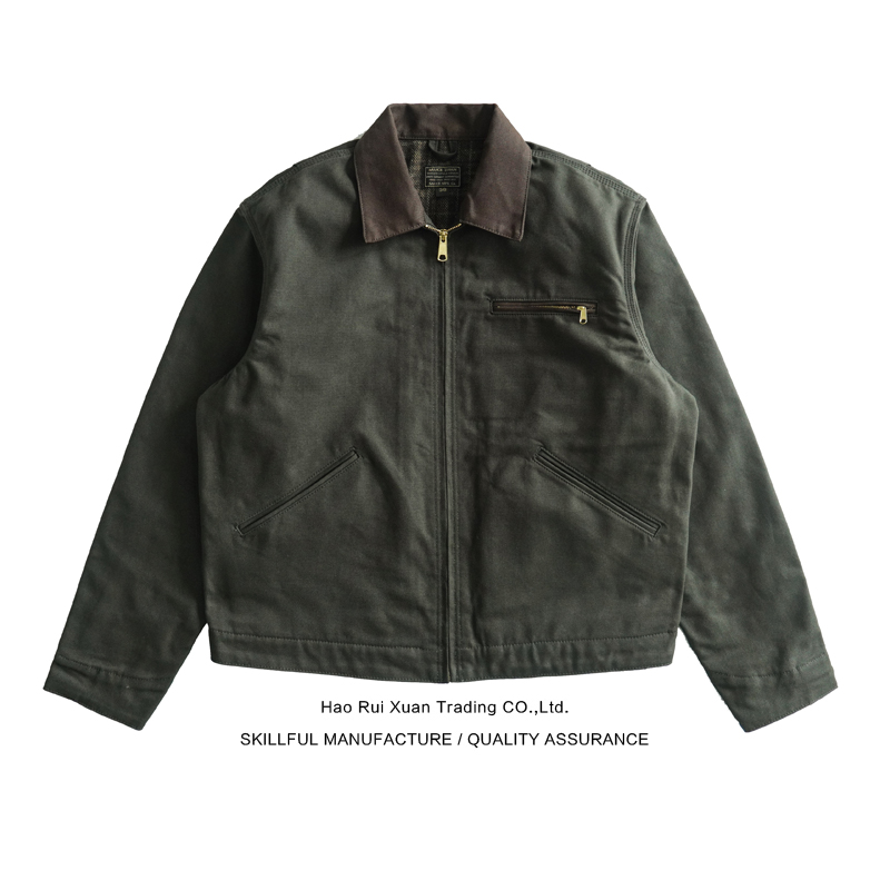 沾酱 J97底特律夹克美式帆布工装阿美咔叽外套苔藓绿汽油蓝非j001