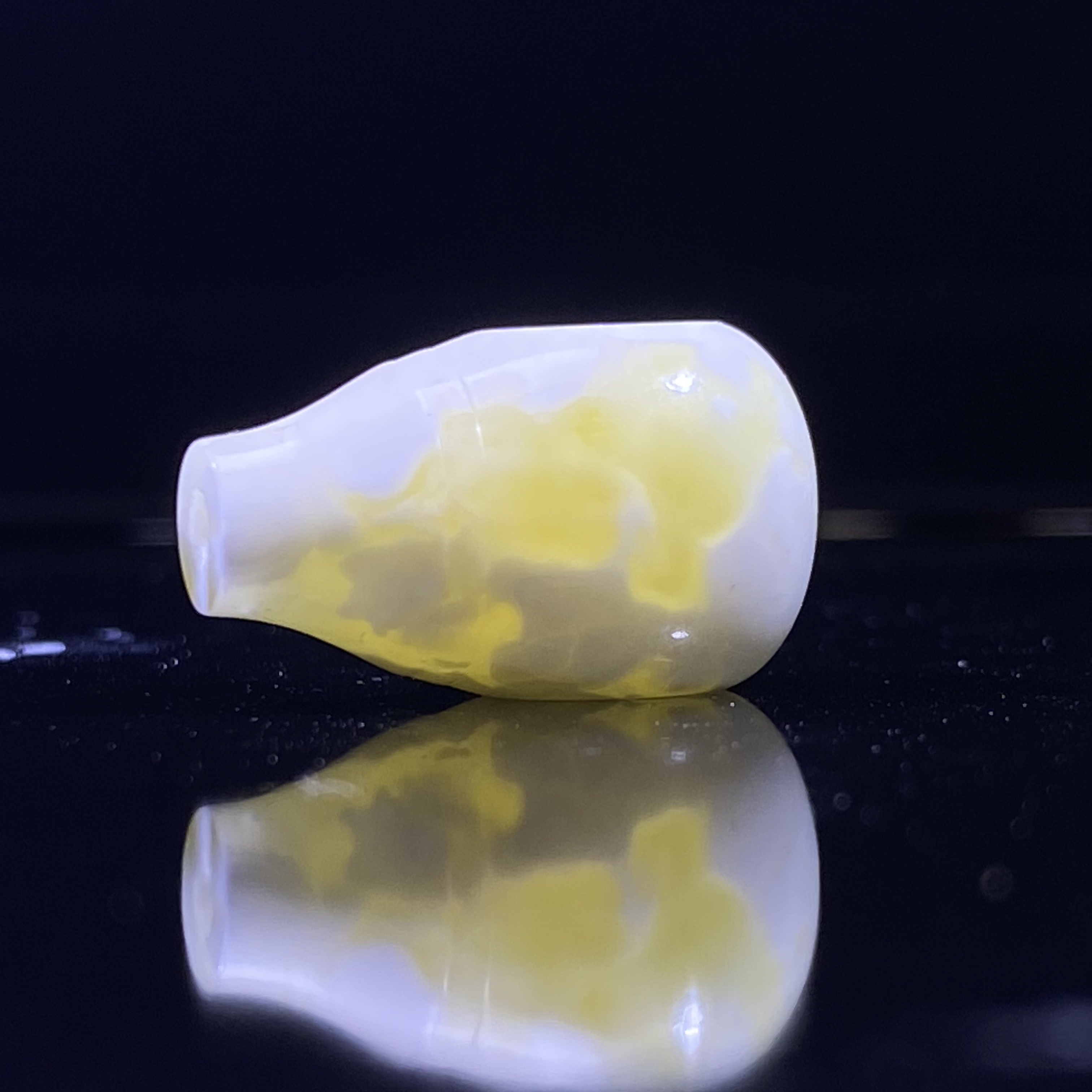 琥珀蜜蜡精工器型金瓷白三通11.3m