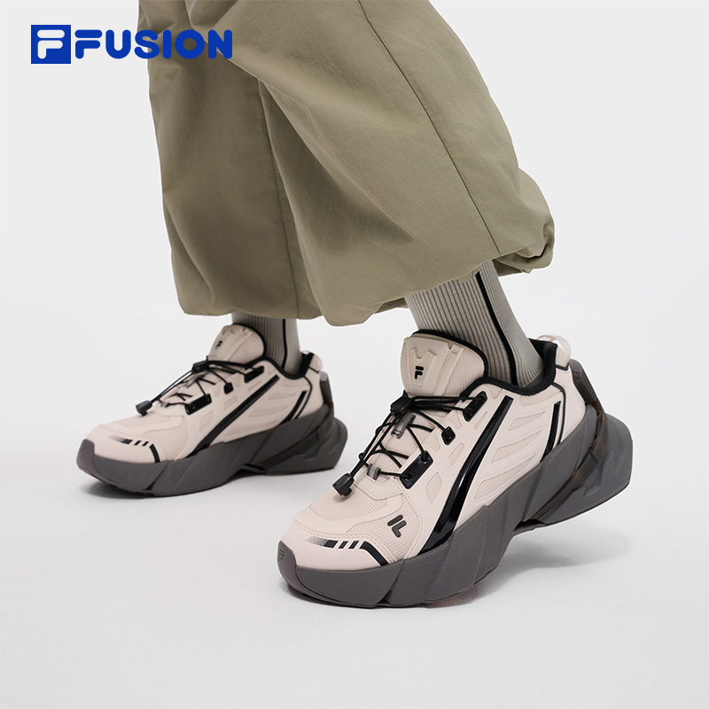 FILA FUSION斐乐潮牌TI-22女鞋机能老爹鞋2025冬季新款厚底运动鞋