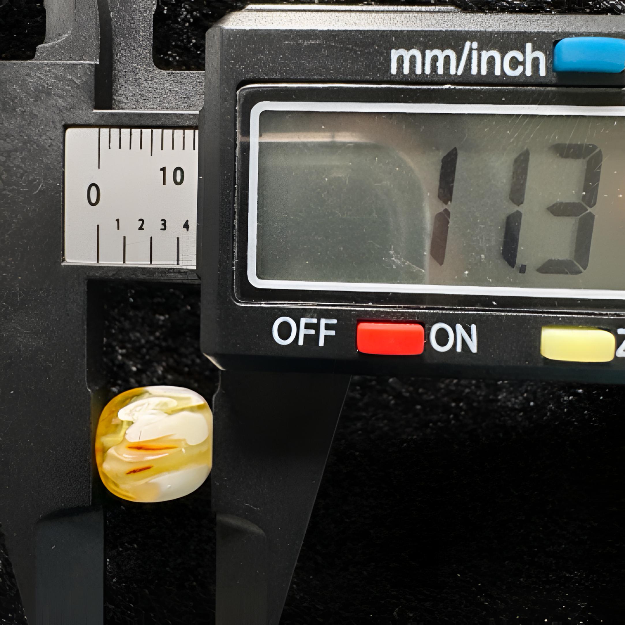 金瓷白沁色溶洞拉丝妖孽老型单珠文玩配珠11.3*9.8mm
