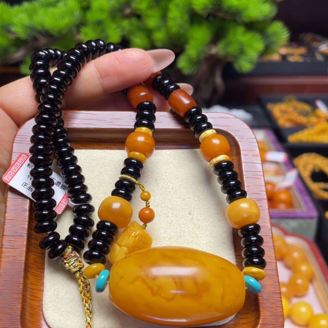 蜜蜡颈饰未镶嵌项链