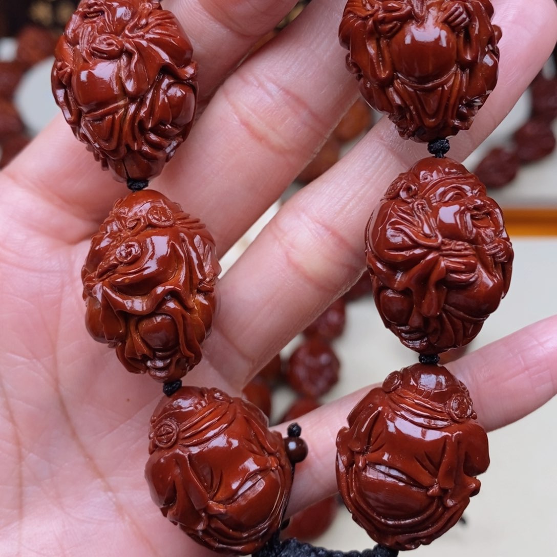 橄榄核吊坠閆*学财神g 