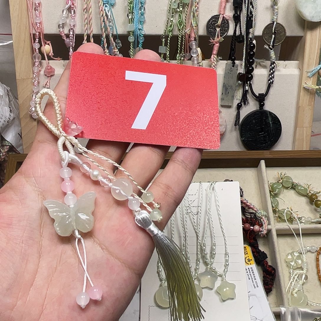 蛇纹石玉合金颈饰